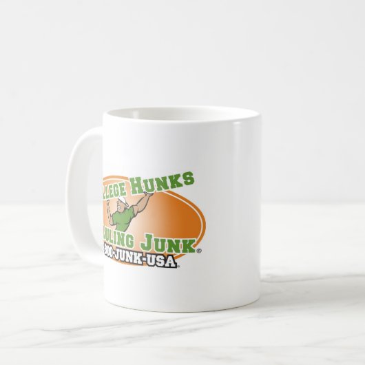 がらくたの役人のロゴを強く引く大学大きな塊 コーヒーマグカップ (正面左)