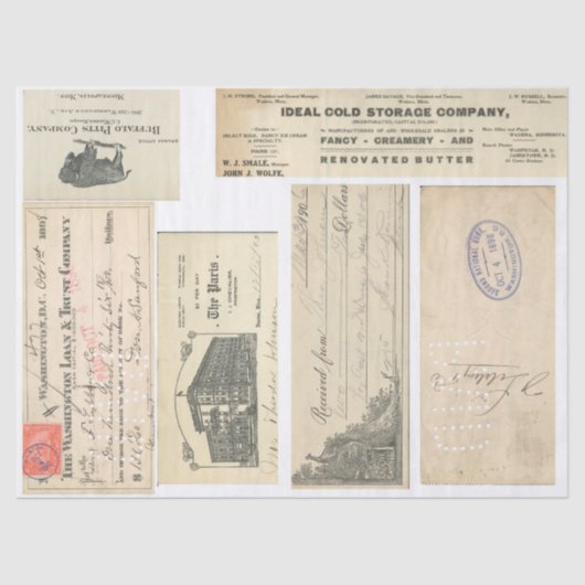 がらくたジャーナルはかない要素のDecoupageの紙 薄葉紙 (正面)