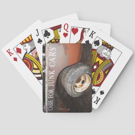 がらくた車の印のためのヴィンテージのレッカー車の現金 トランプ (裏面)