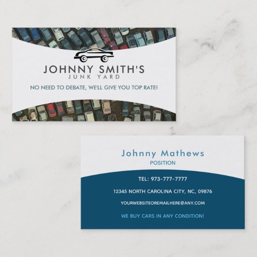 がらくた部品置き場のスローガン 名刺 (正面/裏面)