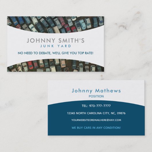 がらくた部品置き場のスローガン 名刺 (正面/裏面)