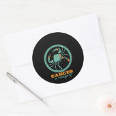 がんおもしろい〔占星術の〕十二宮図星印誕生日 ラウンドシール (封筒)