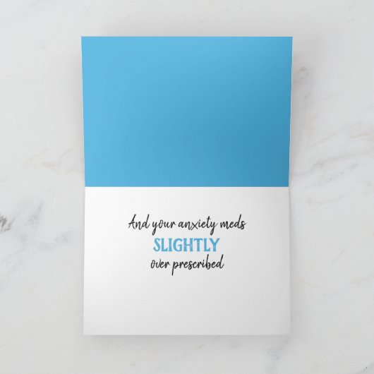 がんおもしろいChemo Blue Get Well Card カード (内部)