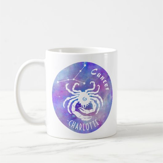 がんかに星座星名誕生日ギフト コーヒーマグカップ (左)