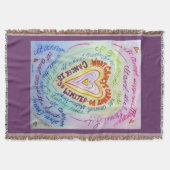 がんができないことハート詩ブランケット スローブランケット (正面)