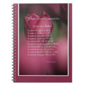 がんができないこと、支援、勇気付けられる ノートブック (正面)