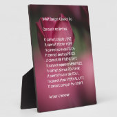 がんができないこと、支援、勇気付けられる フォトプラーク (側面)