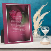 がんができないこと、支援、勇気付けられる フォトプラーク (側面)