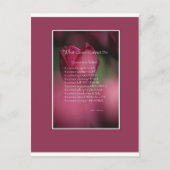 がんができないこと、支援、勇気付けられる ポストカード (正面)