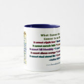 がんができないこと(青と金ゴールド文字) マグカップ (中央)