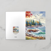 がんがよくグリーティングカードを取る 箔シーズンカード (外側レイダウン)