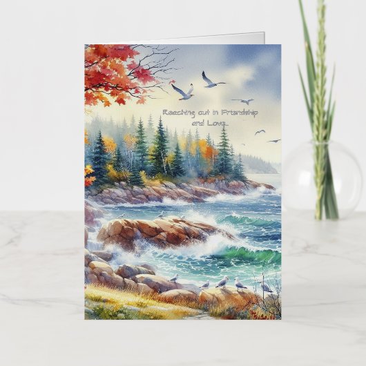 がんがよくグリーティングカードを取る 箔シーズンカード (正面)