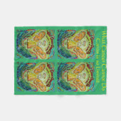 がんがエンジェル・ケモ毛布を行うことができないカスタムもの フリースブランケット (正面(横))