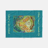 がんがエンジェル・ケモ毛布を行うことができないカスタムもの フリースブランケット (正面(横))