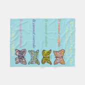 がんがエンジェル・ケモ毛布を行うことができないカスタムもの フリースブランケット (正面(横))