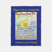 がんがエンジェル・ケモ毛布を行うことができないカスタムもの フリースブランケット (正面)