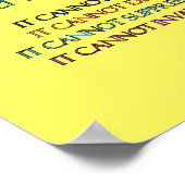 がんがポスターを作れないこと(ブルー&金ゴールド文字) ポスター (角)