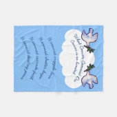 がんが化学毛布を使えない平和ハト フリースブランケット (正面(横))