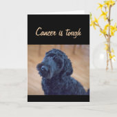 がんが可愛い犬よりも強くなる カード (黄色い花)