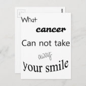 がんが奪うことのできないもの: あなたの笑顔 ポストカード (正面/裏面)