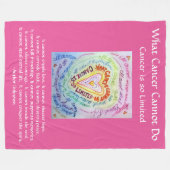 がんが歌の化学会でできないハート フリースブランケット (正面(横))