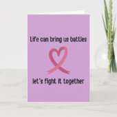 がんが良くなって祈りの言葉と闘う カード (正面)