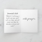 がんが良くなって祈りの言葉と闘う カード (内部)