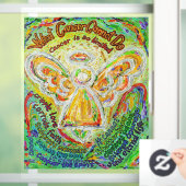 がんが虹の天使の窓にしがみつくもの ウィンドウサイン (ホーム)