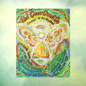 がんが虹の天使の窓にしがみつくもの ウィンドウサイン (シート3)