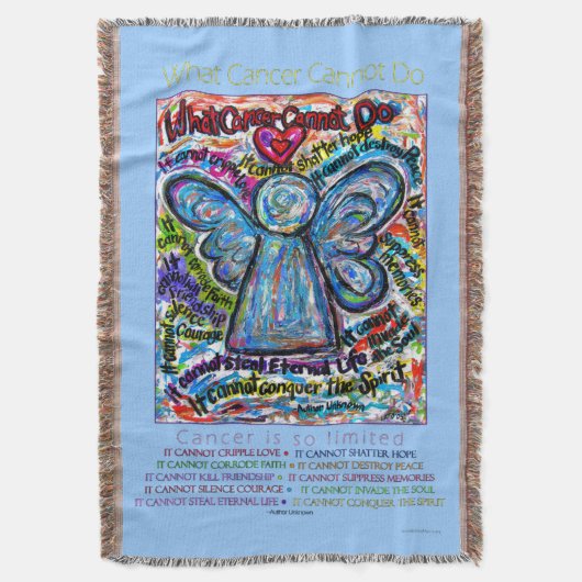 がんではできないものエンジェルポエートブランケット スローブランケット (正面縦)