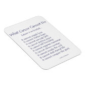 がんで詩の磁石ができないもの(ネイビー文字) マグネット (右側)