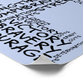 がんとの闘いのヒーロー(黒い文字) ポスター (角)