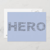 がんとの闘いのヒーロー(黒い文字) ポストカード (正面/裏面)