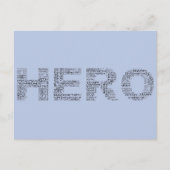 がんとの闘いのヒーロー(黒い文字) ポストカード (正面)