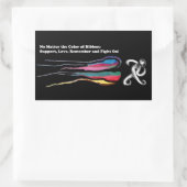 がんと闘う:すべてのリボン物質 長方形シール (バッグ)