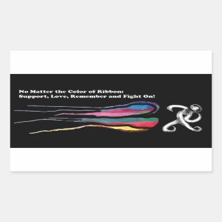 がんと闘う：すべてのリボン物質 長方形シール