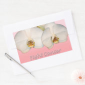 がんと闘う 長方形シール (封筒)