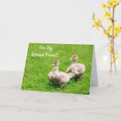 がんによる友情の促進  カード (黄色い花)