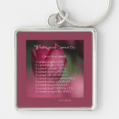 がんによる支援、がんでは不可能なこと、花 キーホルダー (正面)