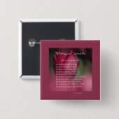 がんによる支援、がんでは不可能なこと、花 缶バッジ (正面&裏面)