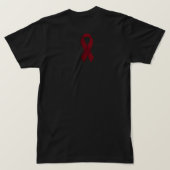 がんに勝つ - プレミアムプリント 詳細 Tシャツ (デザイン裏面)