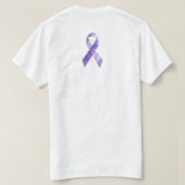 がんに勝つTシャツ - 大胆な意識の戦士 Tシャツ (デザイン裏面)