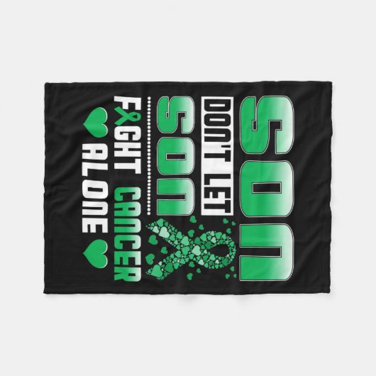 がんに単独で胆管がんと闘わせないこと フリースブランケット (正面(横))