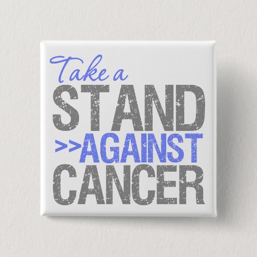 がんに対して立ち向かう – 食道がん 缶バッジ (正面)