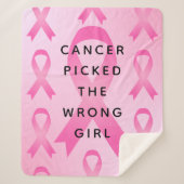 がんに負けない ピンクリボン シェルパブランケット (正面)