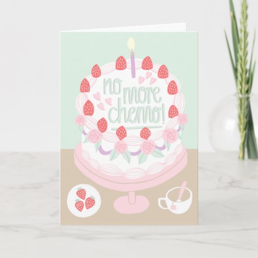 がんのがん勇気付けられるモチベーションをピンクにする カード (正面)