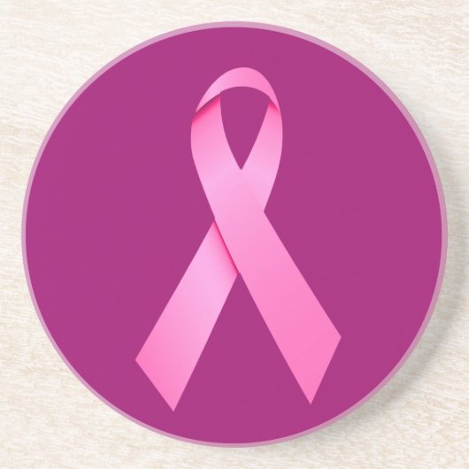 がんのリボン 砂岩コースター コースター (正面)