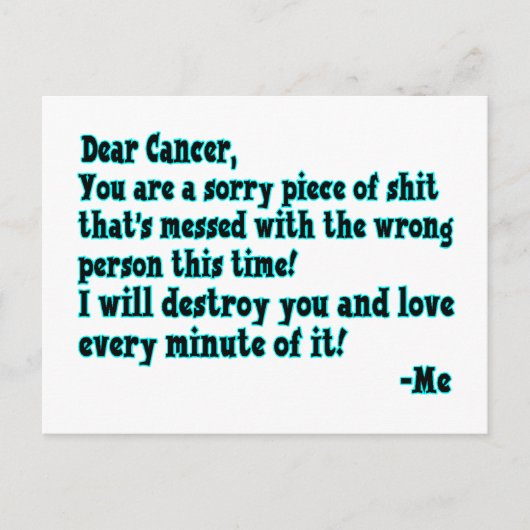 がんの手紙 ポストカード (正面)