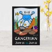 がんの〔占星術の〕十二宮図挨拶状 カード (黄色い花)
