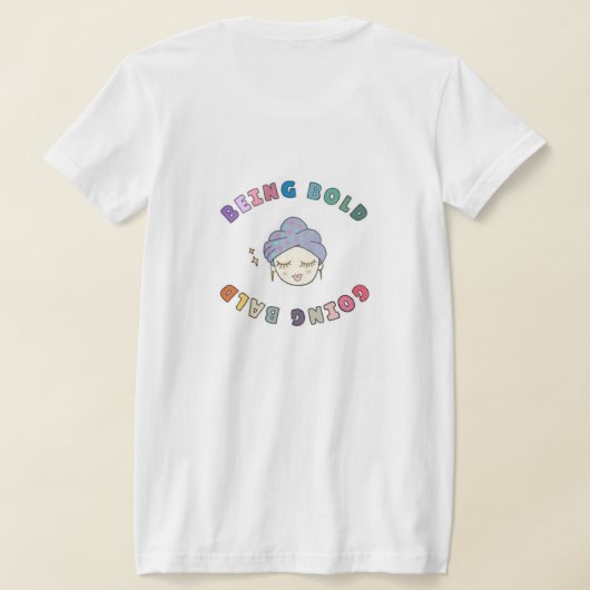 がんはっきりした回復患者のギフト Tシャツ (レイダウン裏面)